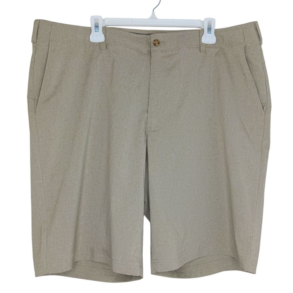 BEN HOGAN Men’s Khaki Heather Performance Golf Shorts 42 Stretch Athletic NWT